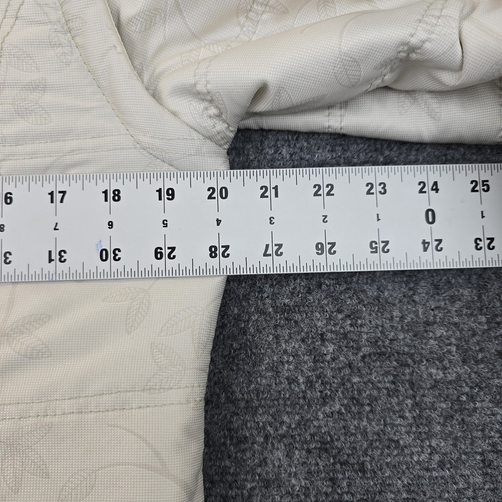 O'Neill Womens XL Sherpa Lined Jacket Ivory Hooded Zip Off Sleeves Floral‎ - Picture 9 of 13